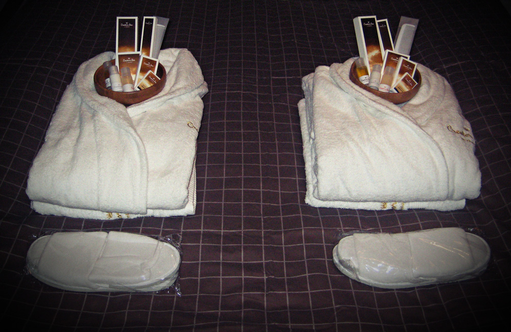 Creators Inn bathrobs and consumables